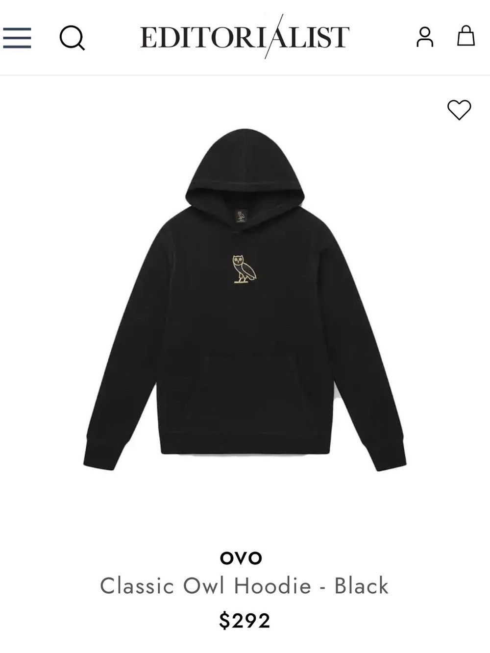 OVO Classic Owl Hoodie in black , women’s med - Picture 6 of 6